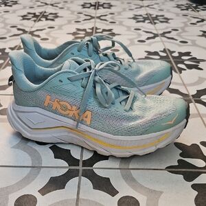 Hoka Challenger 8 Women's Teal and Peach Athletic Shoes